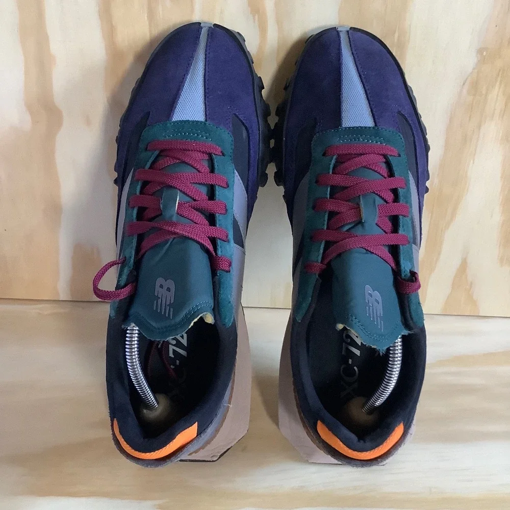 New Balance XC-72 Mens Purple Teal Grey Suede Sneakers UXC72CA1 Size 12